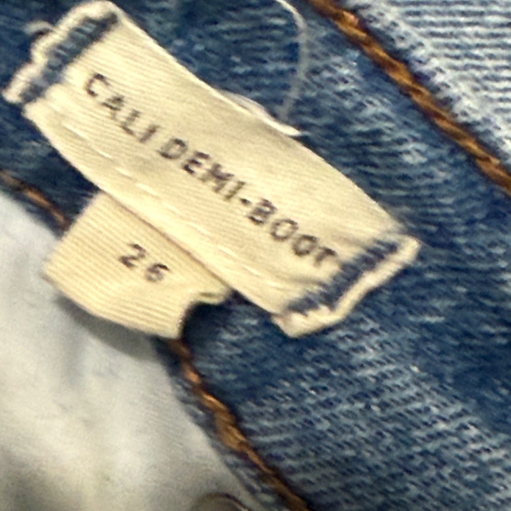 Madewell Cali Demi Boot Cropped Jeans Women’s 26 Button Fly Stretch Denim Casual - Picture 4 of 5